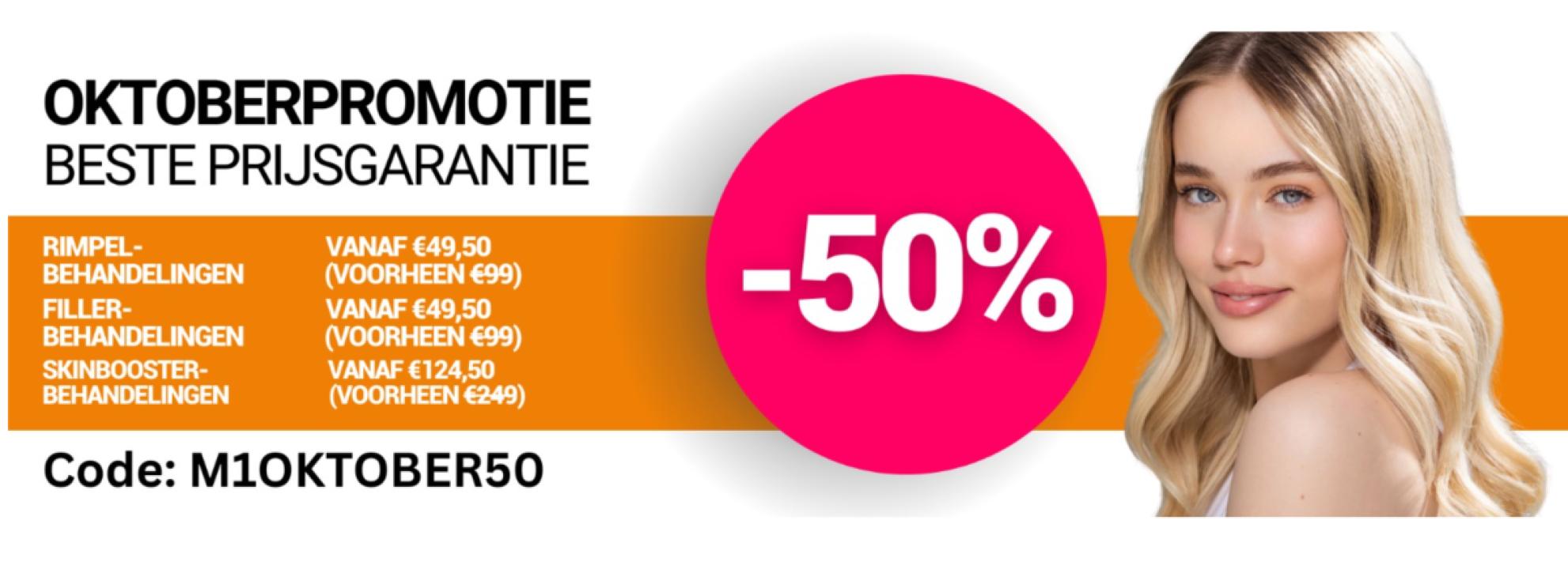 50% korting op skinbooster en rimpelbehandelingen