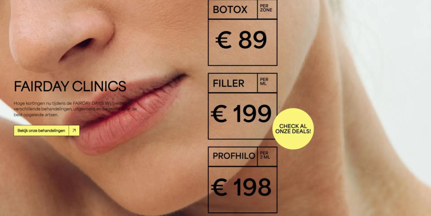 Fairday Days - slechts € 89 per zone botox!