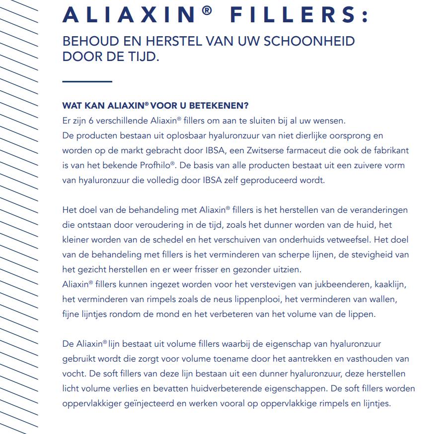 Traitement par filler Aliaxin