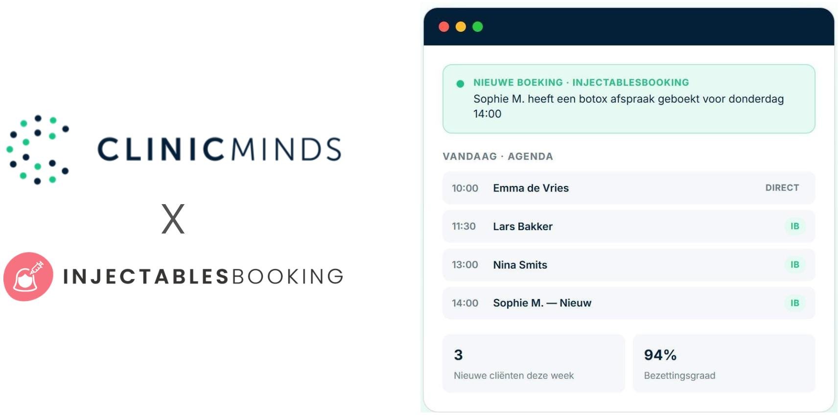 Clinicminds + Injectablesbooking