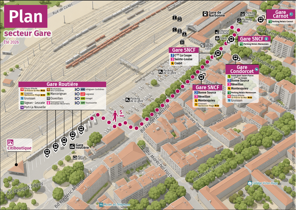 plan gare routière