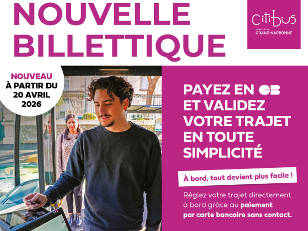 nouvelle billettique Citibus - paiement CB