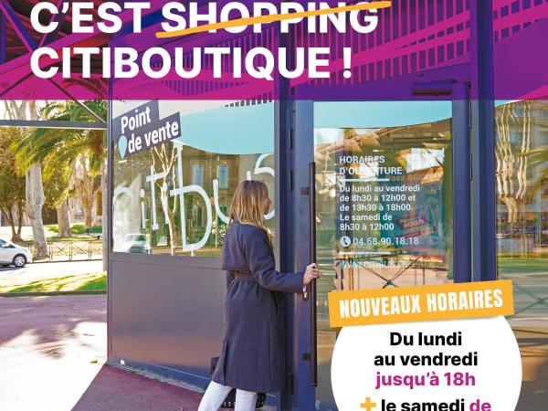 Nouveaux horaires Citiboutique