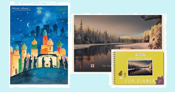 GEPA Schoko Adventskalender; Der Andere Advent, Kalender für Erwachsene und Kinder