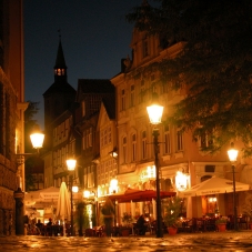 Das Magniviertel in Braunschweig bei Nacht