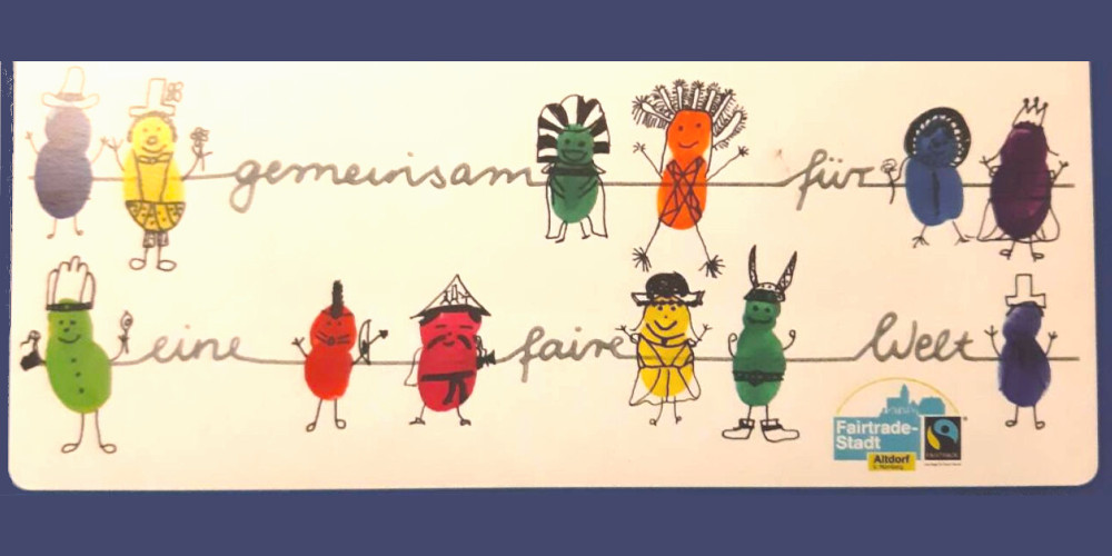 Schokoladenbanderole, entworfen von der Grundschule Altdorf