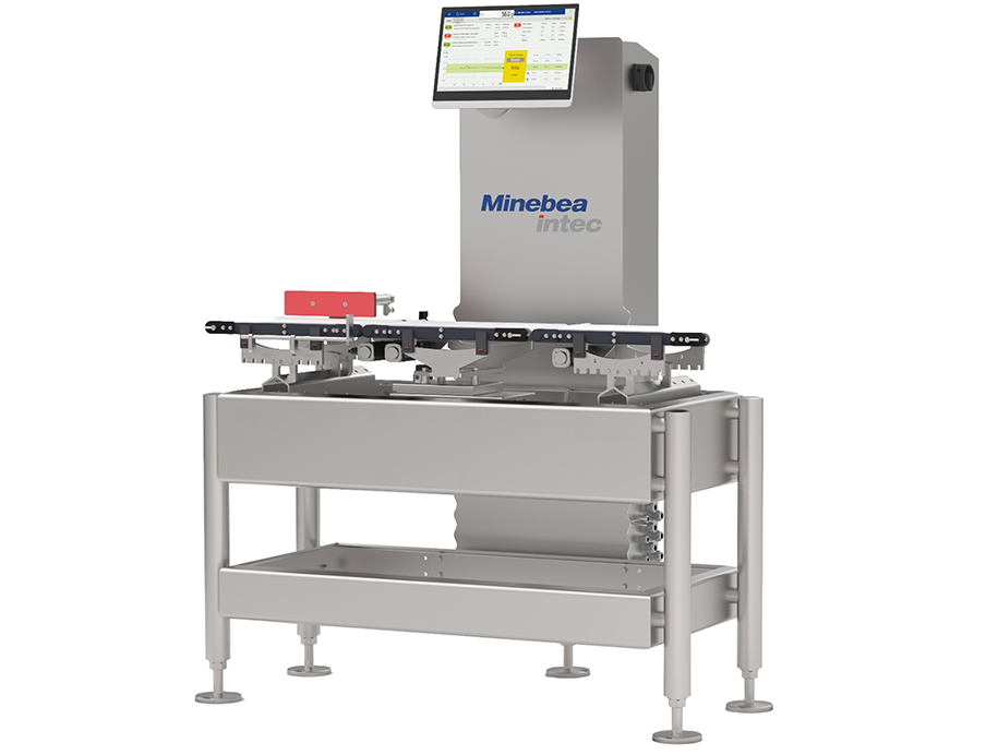 Hygienisches Design in der Inspektionstechnologie: die Kontrollwaage Flexus mit offener Konstruktionen ohne Hohlkörper, reduzierten Kontaktflächen und guter Zugänglichkeit, Bild: Minebea Intec