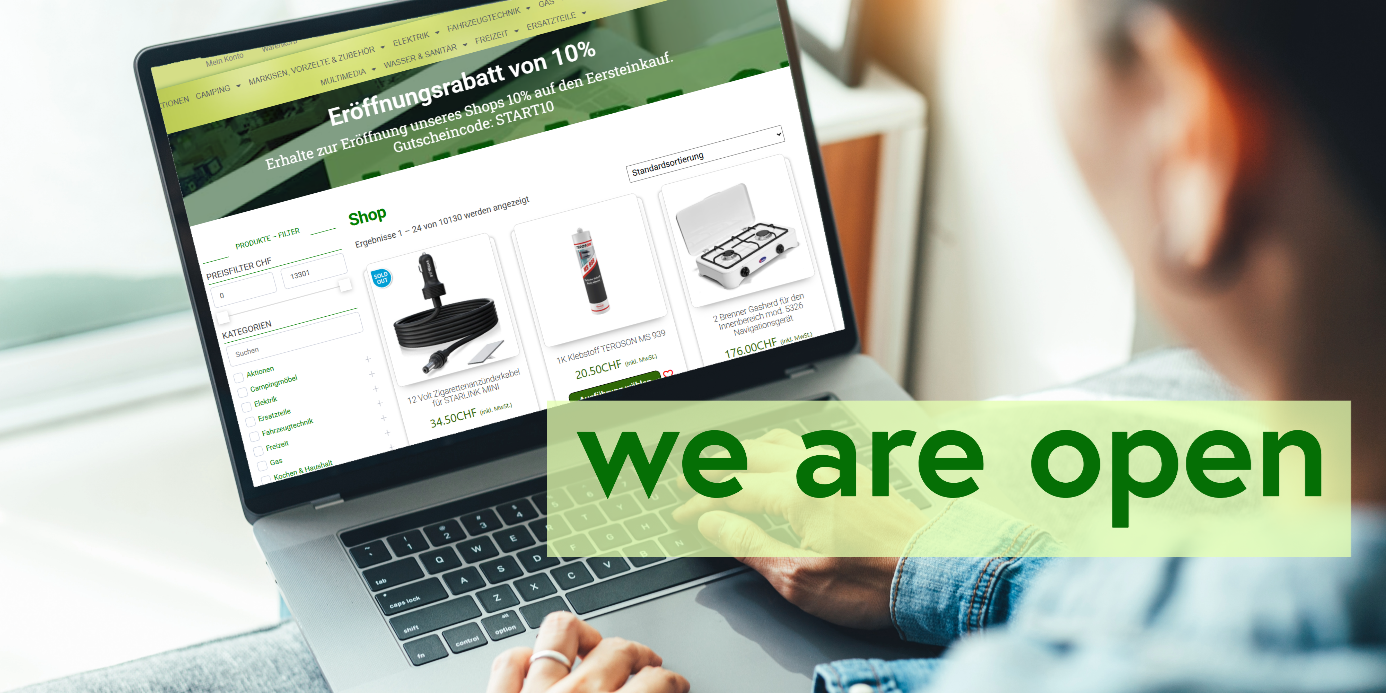 Wirthcamping Onlineshop eröffnung
