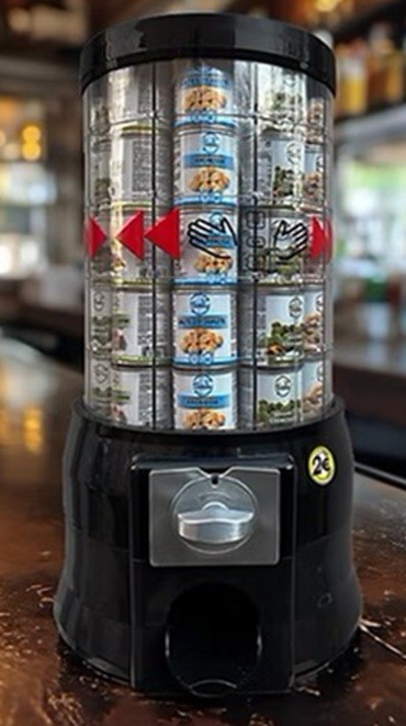 Thekenautomat SALLY, 45 Dosen, Münzeinwürf 2,- EUR