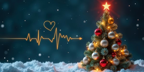 Weihnachtsbaum mit Herzrhythmus