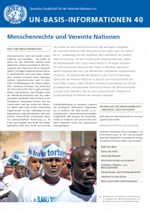 Titelseite Allgemeine Erklärung der Menschenrechte. Quelle und Copyright: Deutsches Institut für Menschenrechte