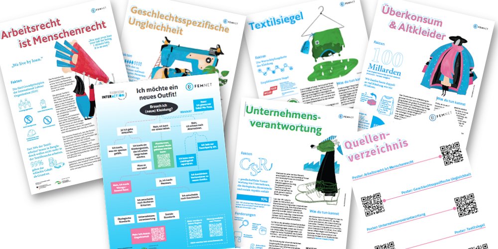 Menschenrechte und Mode: Poster zum Selbstausdruck © FEMNET