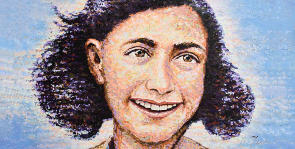 Graffiti-Wandbild von Anne Frank