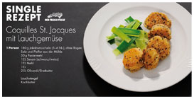 Coquilles St. Jaques mit Lauchgemüse