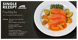 Frischlachs mit Orangen-Karottensauce