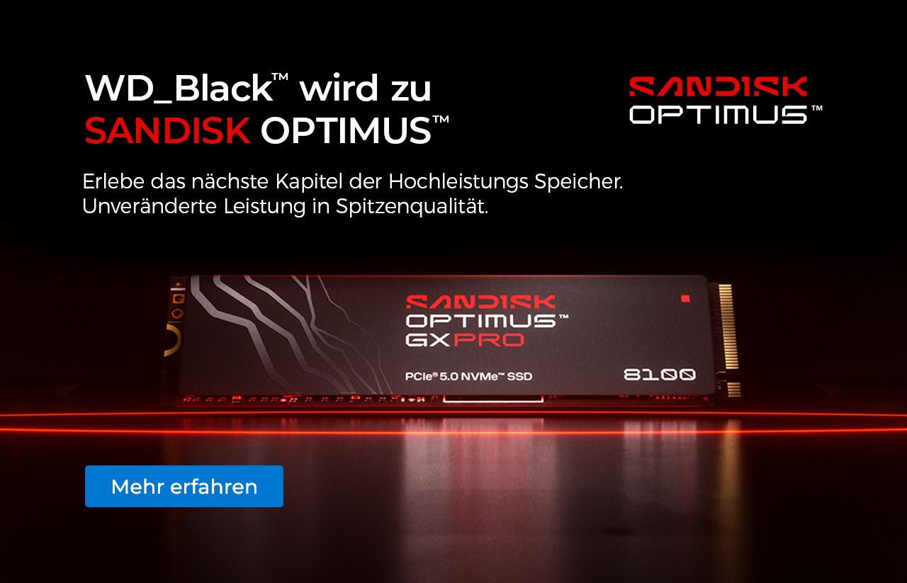 WD_Black™ wird zu SANDISK OPTIMUS™