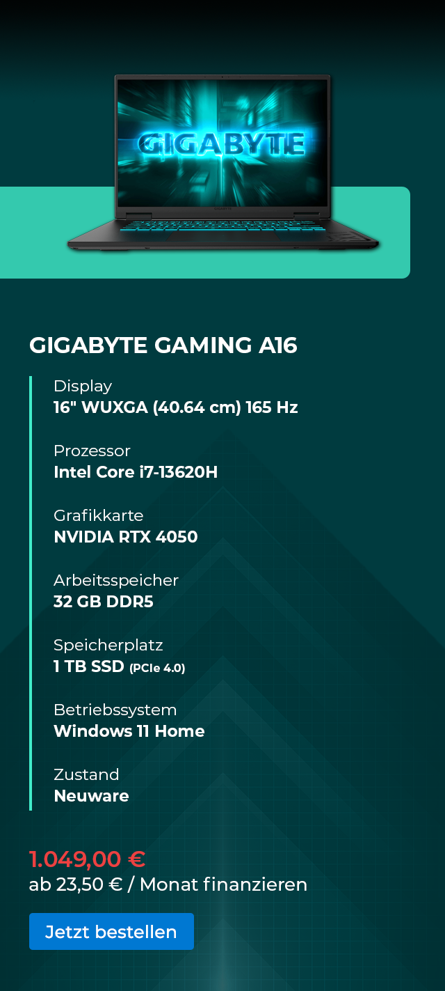GIGABYTE GAMING A16 