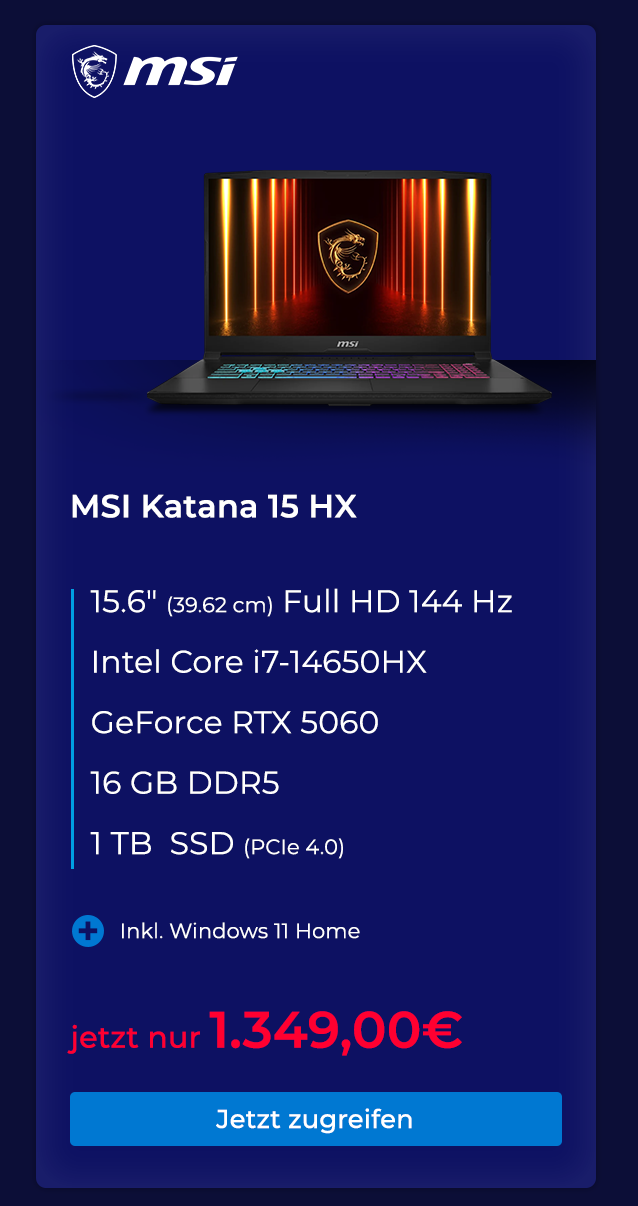 MSI Katana Gaming Laptop