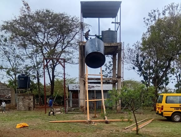 Der alte Wasserturm wird abgebaut