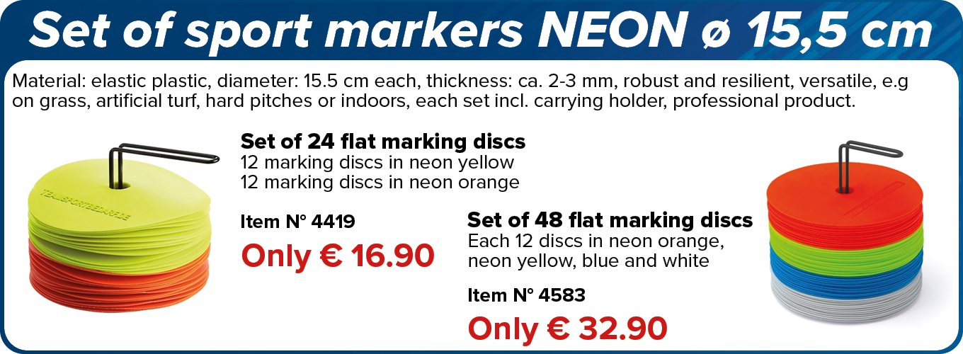 Set of sport markers NEON Ø 15,5 cm