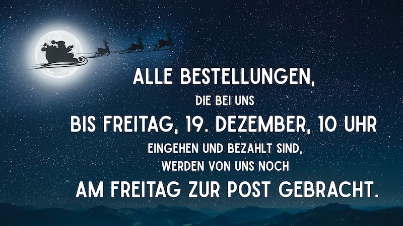 Bestellbearbeitung Weihnachten