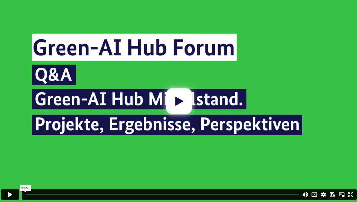 Videos vom Green-AI Hub Forum