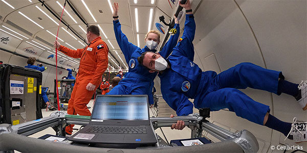 Der Test findet in der Schwerelosigkeit statt.