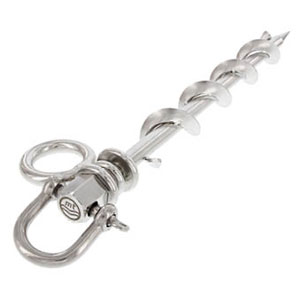 Ground anchor with 360° ring, hexagonal AISI 304 815289