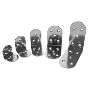 Corner brace with round ends, AISI 316 815300