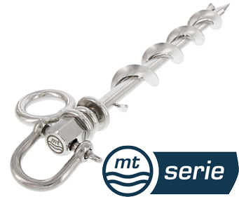 Ground anchor with 360° ring, hexagonal