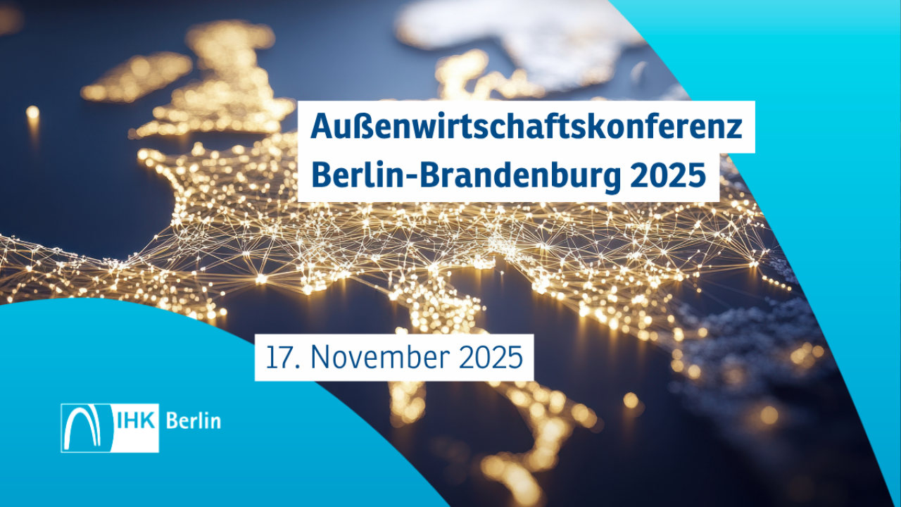 Banner Außenwirtschaftskonferenz Berlin-Brandenburg 2025