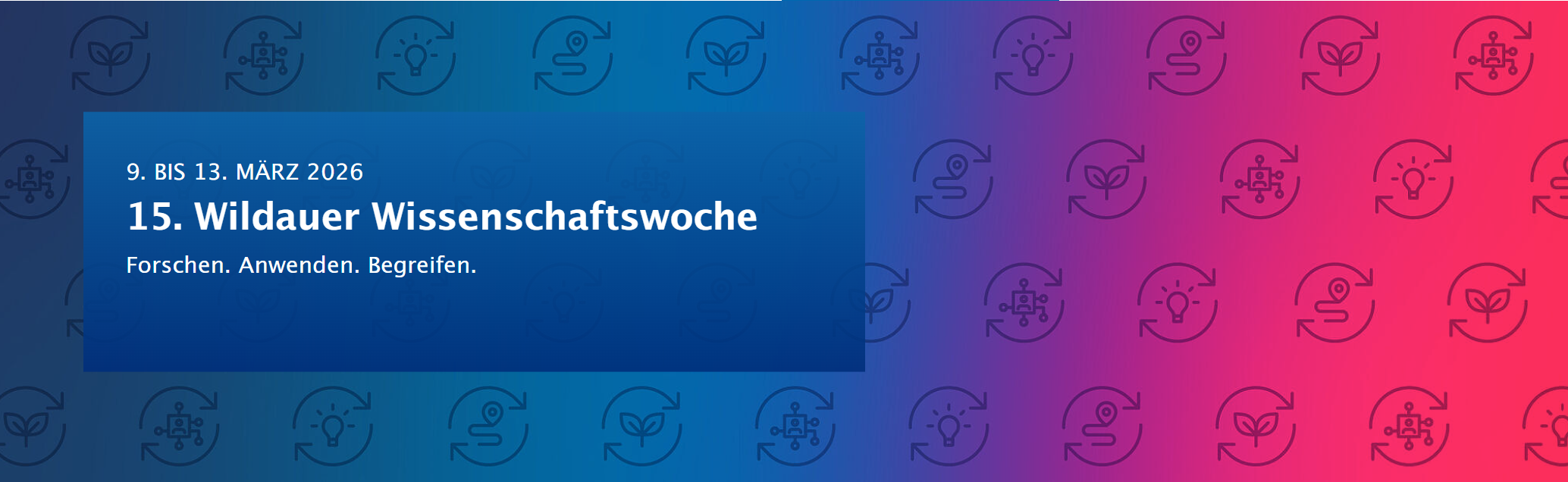 Banner 15. Wildauer Wissenschaftswoche 2026