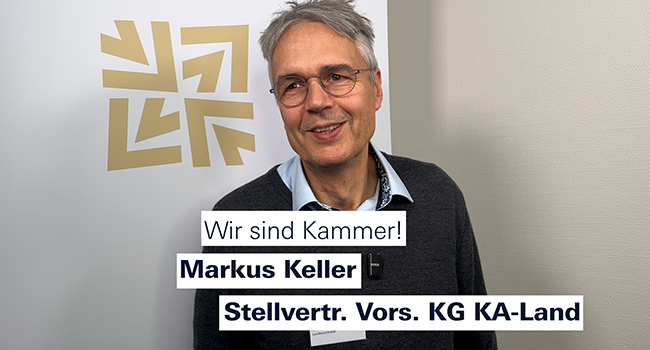 Markus Keller, stellvertretender Vorsitzender der Kammergruppe Karlsruhe-Land, im Interview © AKBW