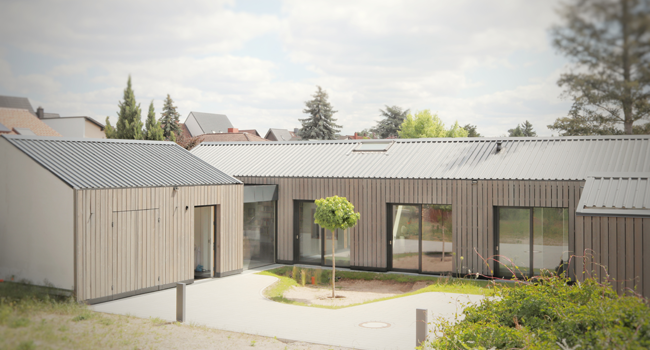 Barrierefreies Einfamilienhaus in Holzbauweise © sgfa