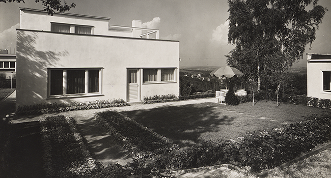 Dr. Otto Lossen: Haus Poelzig, Garten © Dr. Otto Lossen/Architekturmuseum TU Berlin/Weissenhofmuseum im Haus Le Corbusier