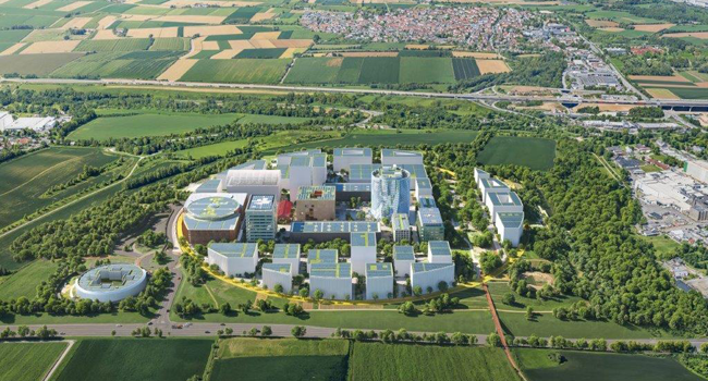 IPAI Campus Luftbild © IPAI MVRDV Vivid