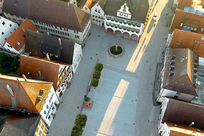 Marktplatz, Weil der Stadt (Glück Landschaftsarchitektur GmbH, Stuttgart) © Michael Ruder