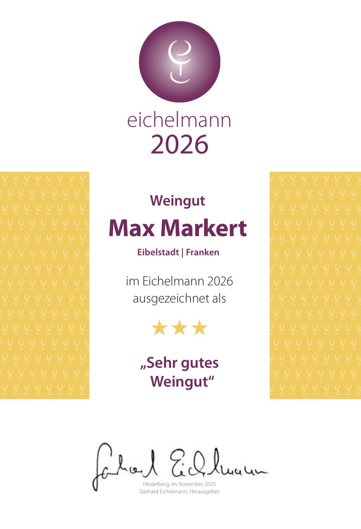 Eichelmann 2026 Auszeichnung