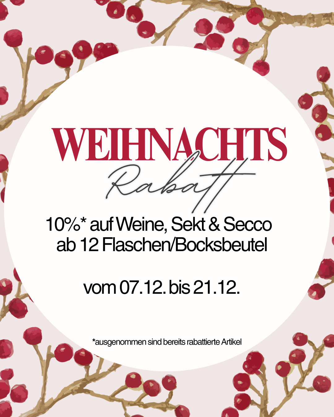 Weihnachtsrabatt 2025