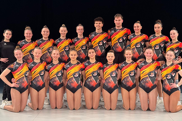 Das Eliteteam bei den German Aerobic Open 2026 | Foto: DTB