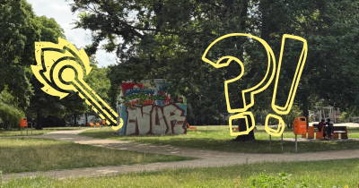 Foto eines sonnigen Parks