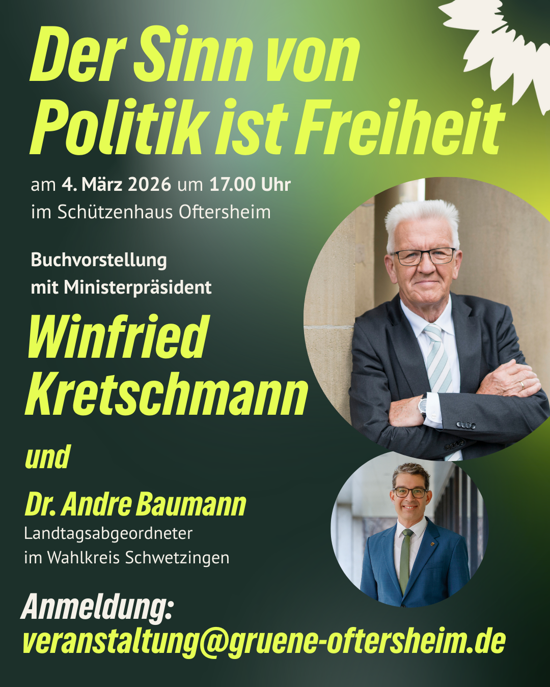 Winfried Kretschmann: Der Sinn von Politik ist Freiheit