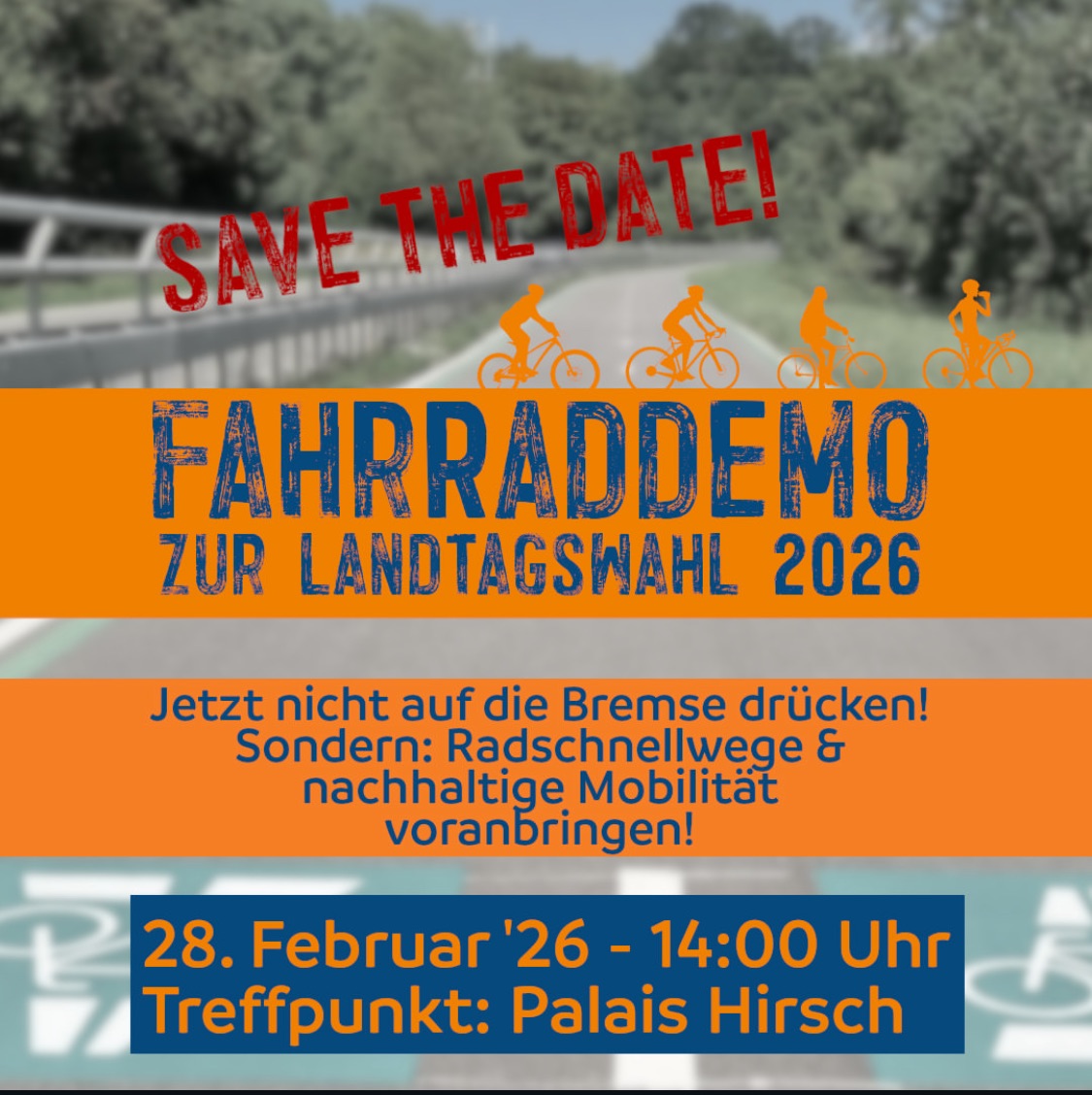 ADFC Schwetzingen: Fahrraddemo zur Landtagswahl