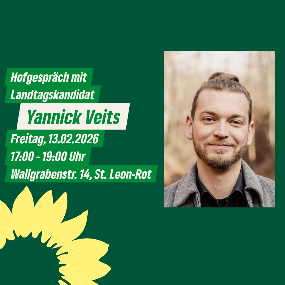 Grüne St. Leon-Rot: Hofgespräch mit Yannick Veits