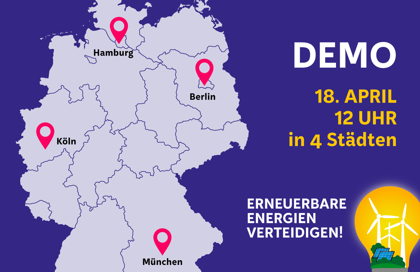 Großdemos "Erneuerbare Energien verteidigen"