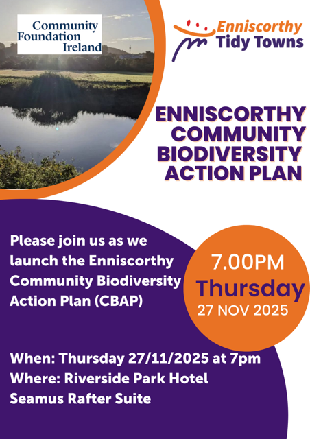 Invitation to Enniscorthy Community Biodiversity Action Plan launch