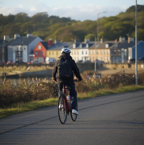 Image of a cyclist on a road