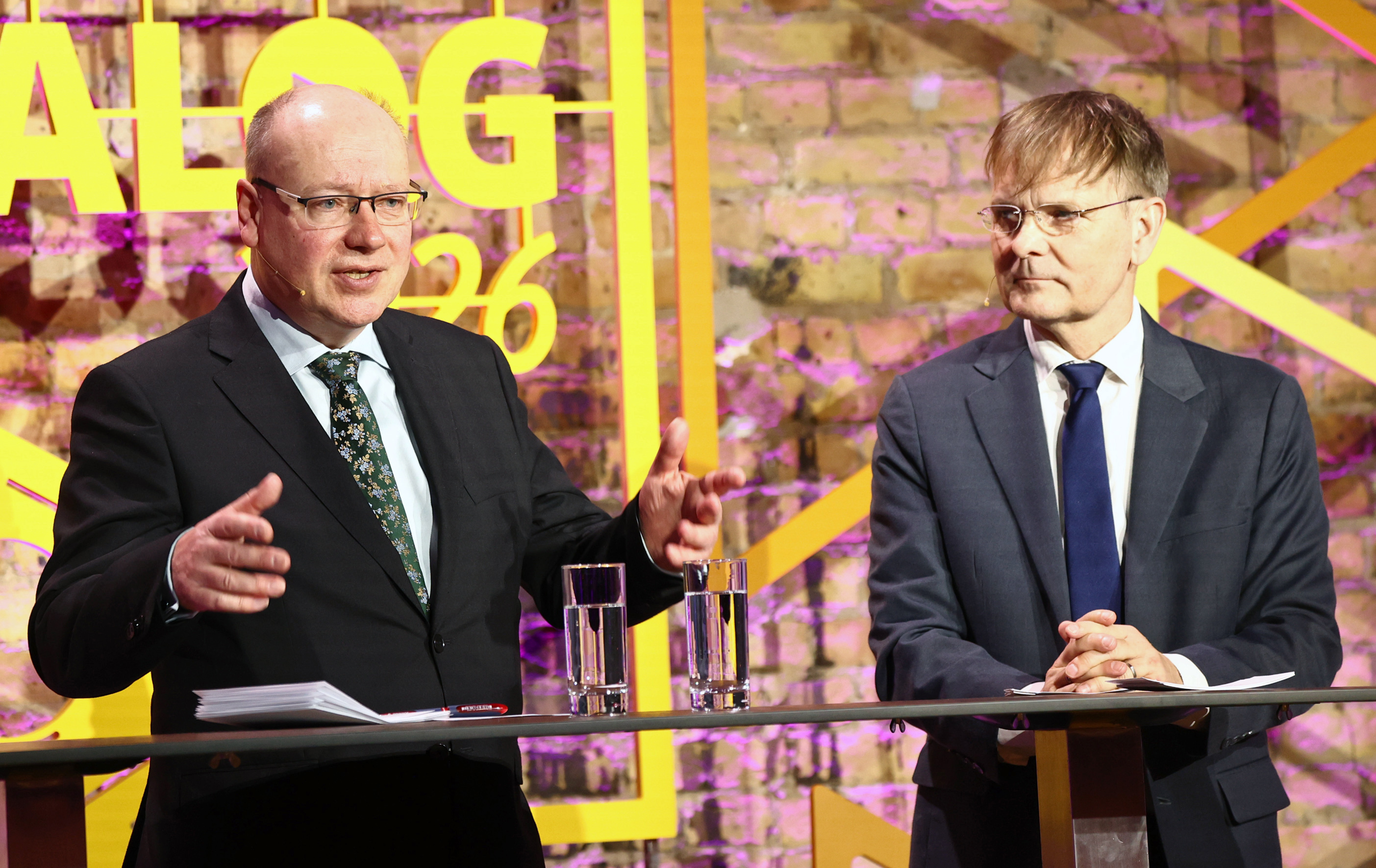 BMWE-Staatssekretär Frank Wetzel und BWE-Geschäftsführer Wolfram Axthelm auf dem BEE-Energiedialog