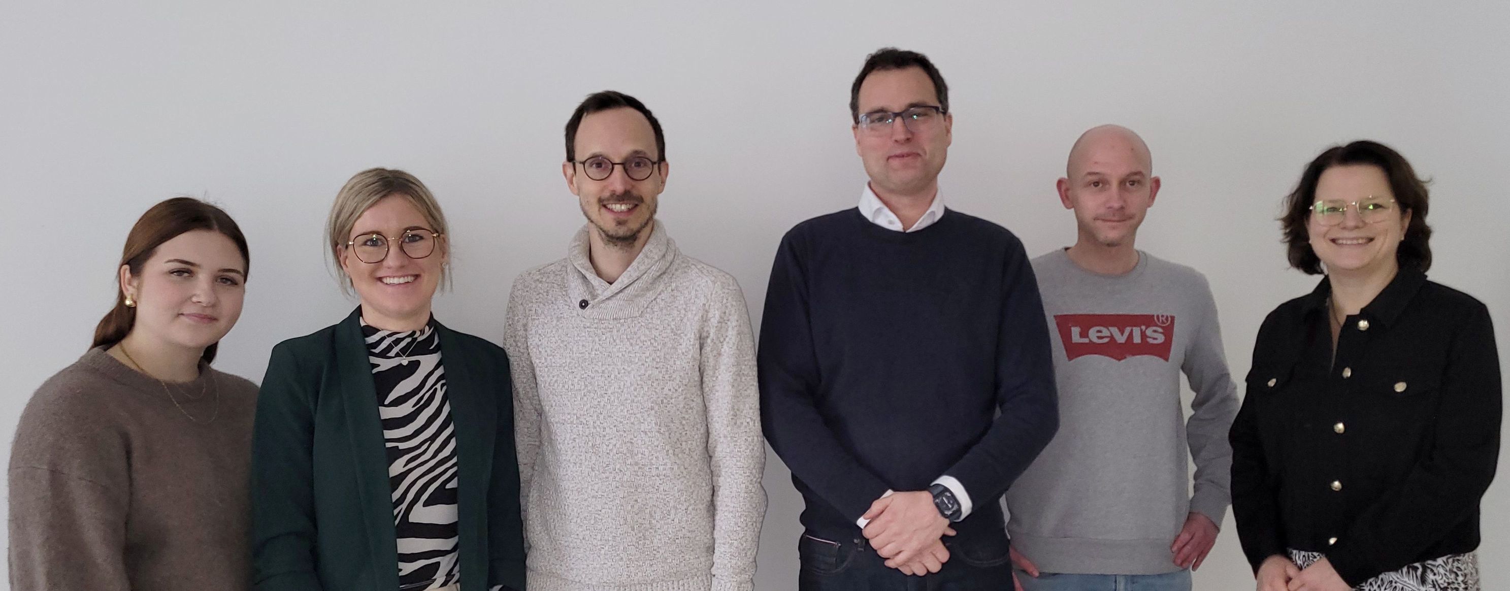 Am Treffen im Fachbereich Schule nahmen teil (von links): Mila Scholz (Auszubildende), Johanna Bornemann, Peter Imrecke, Dr. Jost Biermann, Timo Berghaus und Birgit Bodenstedt.