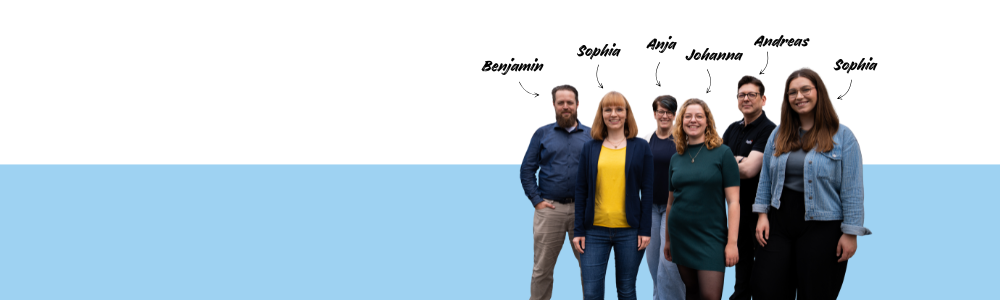 Das YOUgend-Team: Anja, Johanna, Sophia, Sophia, Andreas und Benjamin